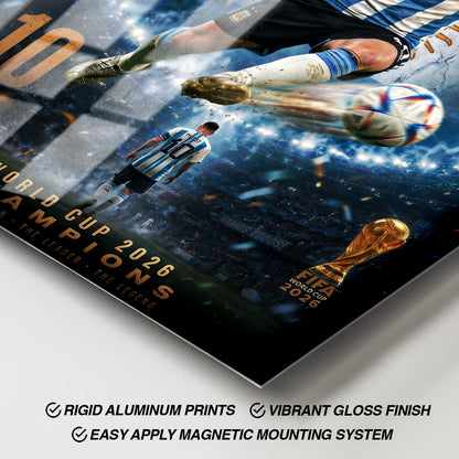 Flex Designs Metal Poster Lionel Messi Argentina 2026 11 x 17" Home Goods - Sports  Metal Poster