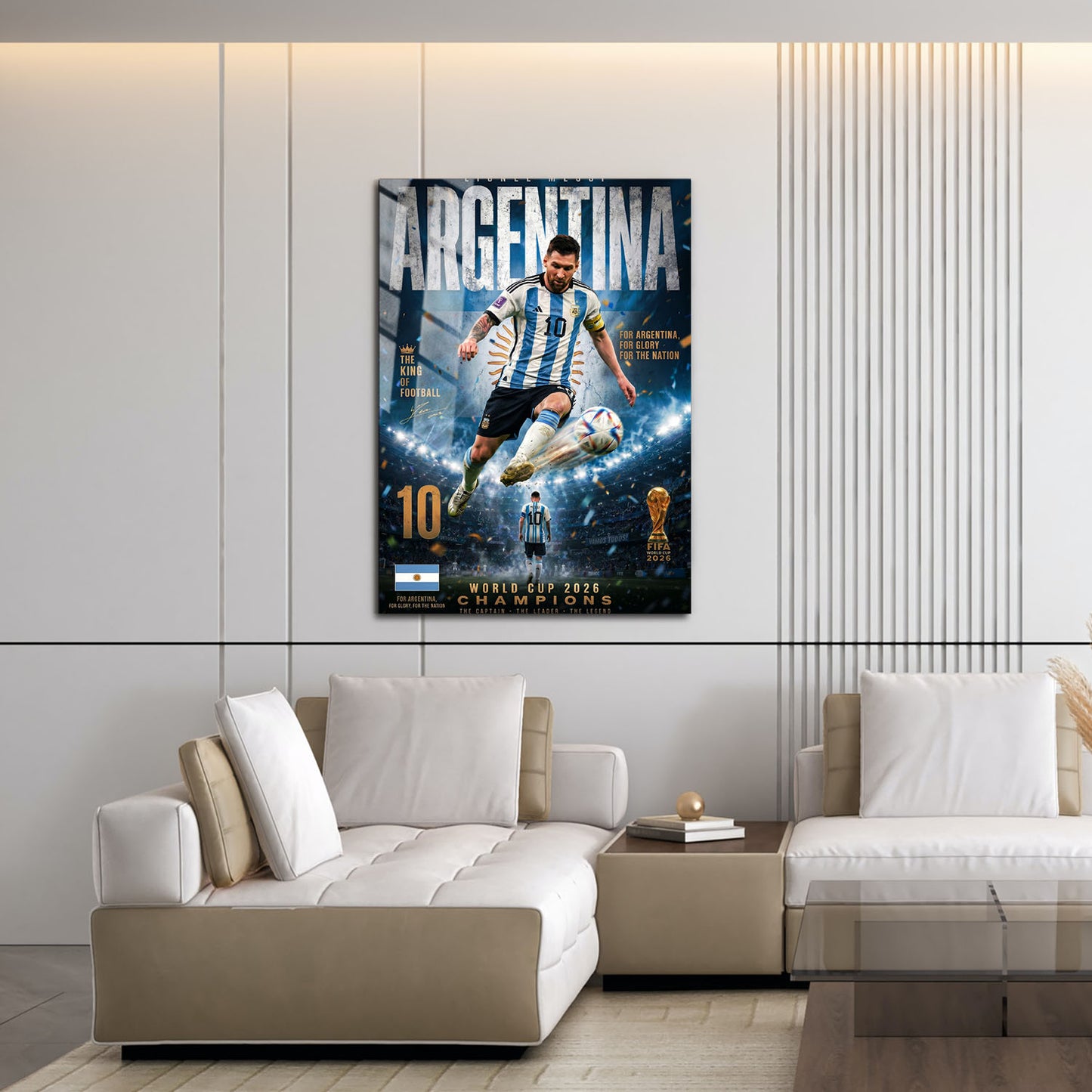 Flex Designs Metal Poster Lionel Messi Argentina 2026 16 x 24" Home Goods - Sports  Metal Poster