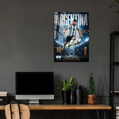 Flex Designs Metal Poster Lionel Messi Argentina 2026 24 x 36" Home Goods - Sports  Metal Poster