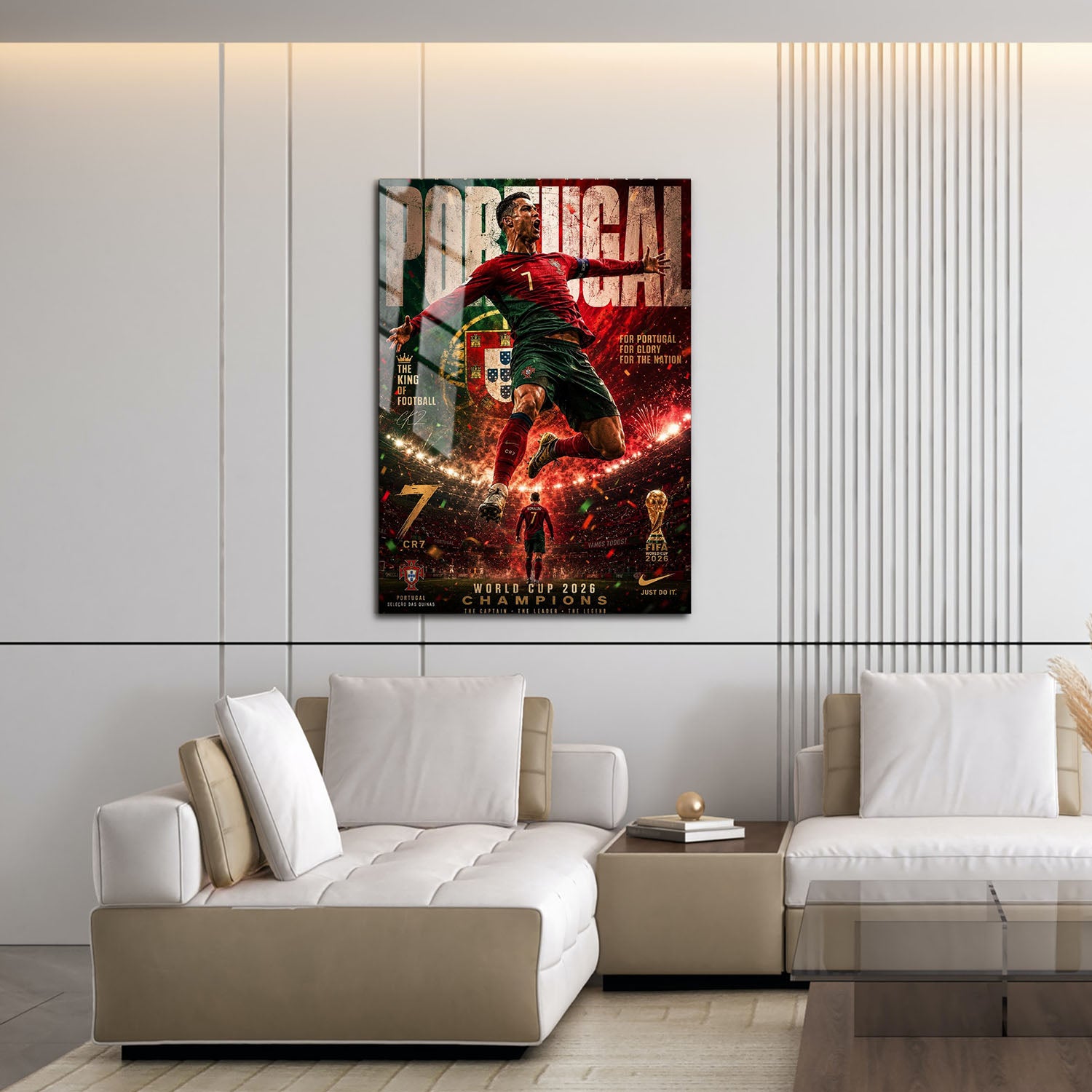 Flex Designs Metal Poster Cristiano Ronaldo Portugal 2026 16 x 24" Home Goods - Sports  Metal Poster
