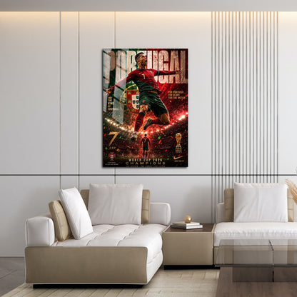 Flex Designs Metal Poster Cristiano Ronaldo Portugal 2026 16 x 24" Home Goods - Sports  Metal Poster