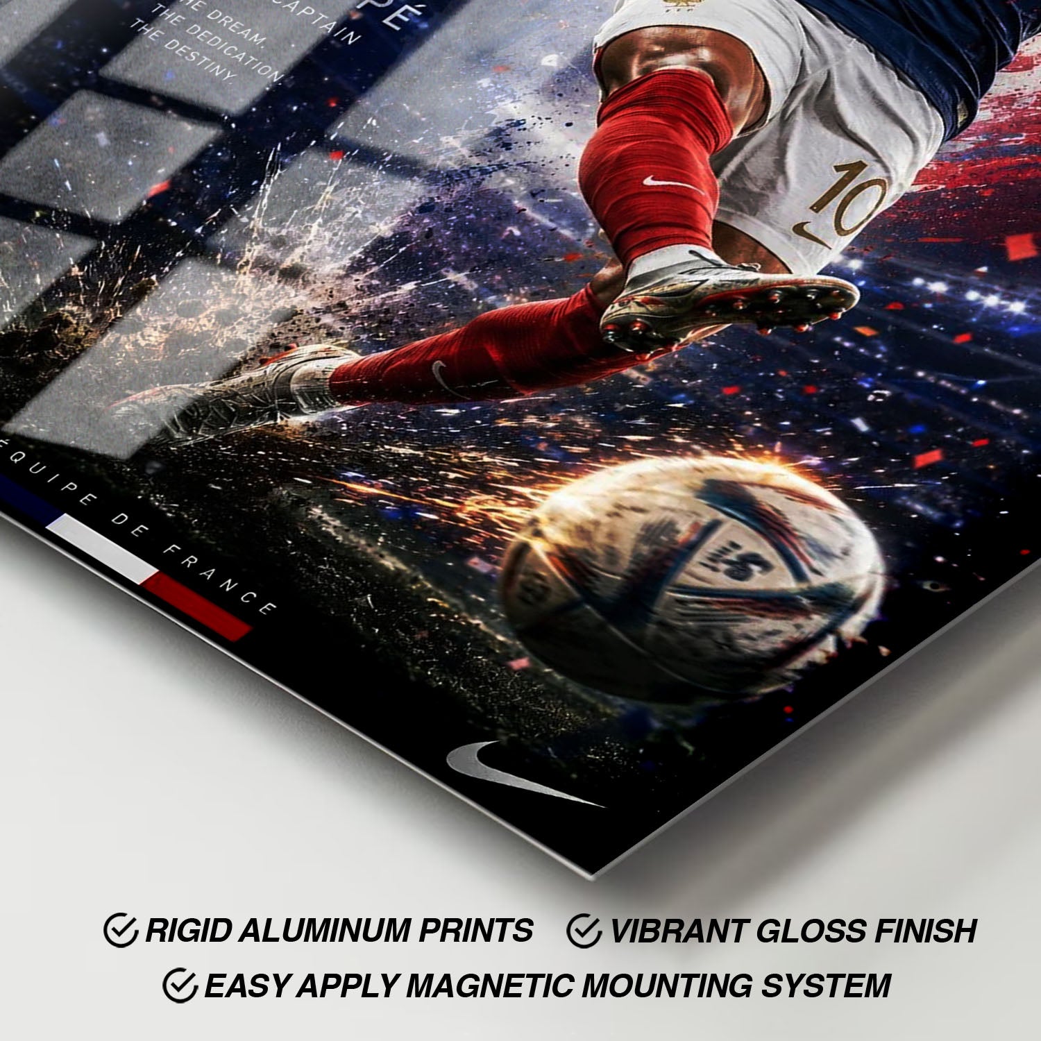 Flex Designs Metal Poster Kylian Mbappe France 2026 11 x 17" Home Goods - Sports  Metal Poster