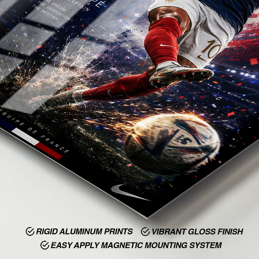 Flex Designs Metal Poster Kylian Mbappe France 2026 11 x 17" Home Goods - Sports  Metal Poster