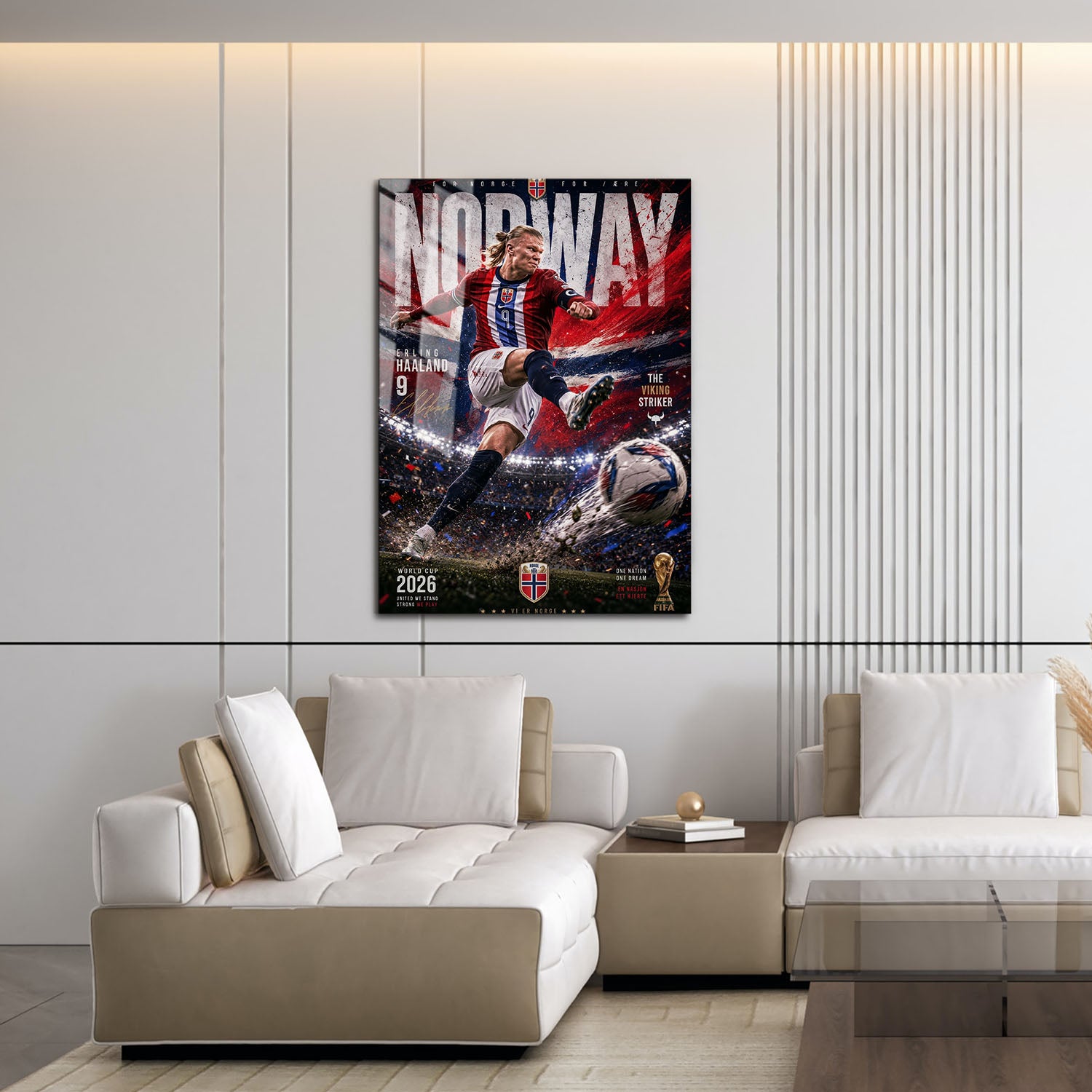 Flex Designs Metal Poster Erling Haaland Norway 2026 16 x 24" Home Goods - Sports  Metal Poster