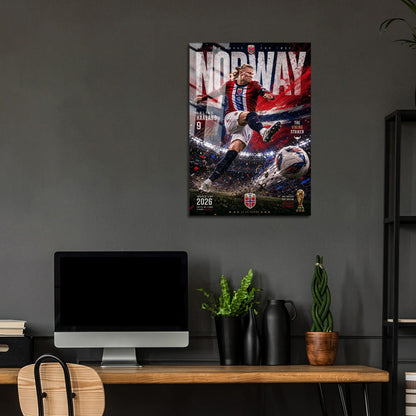 Flex Designs Metal Poster Erling Haaland Norway 2026 24 x 36" Home Goods - Sports  Metal Poster