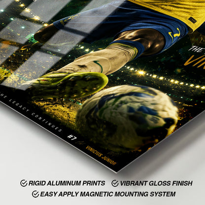 Flex Designs Metal Poster Vinicius Junior Brazil 2026 11 x 17" Home Goods - Sports  Metal Poster