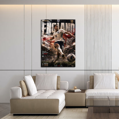 Flex Designs Metal Poster Jude Bellingham England 2026 16 x 24" Home Goods - Sports  Metal Poster