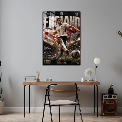 Flex Designs Metal Poster Jude Bellingham England 2026 5 x 7" Home Goods - Sports  Metal Poster