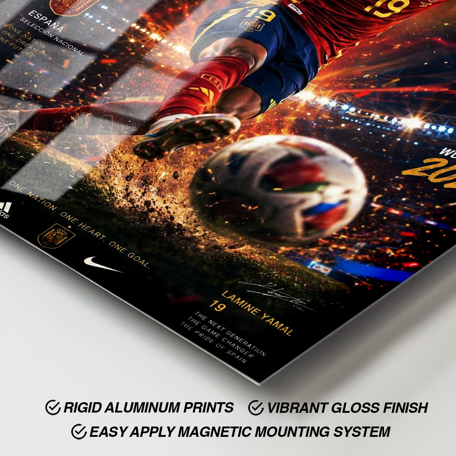 Flex Designs Metal Poster Lamine Yamal Spain 2026 11 x 17" Home Goods - Sports  Metal Poster