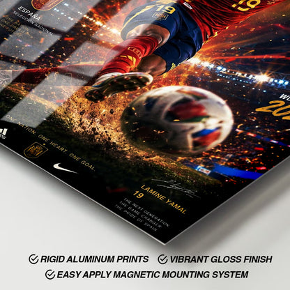 Flex Designs Metal Poster Lamine Yamal Spain 2026 11 x 17" Home Goods - Sports  Metal Poster
