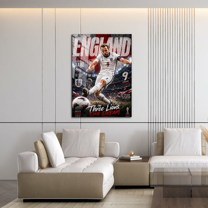 Flex Designs Metal Poster Harry Kane England 2026 16 x 24" Home Goods - Sports  Metal Poster