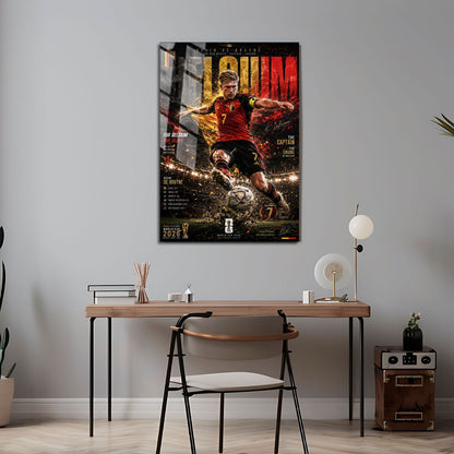 Flex Designs Metal Poster Kevin De Bruyne Belgium 2026 5 x 7" Home Goods - Sports  Metal Poster