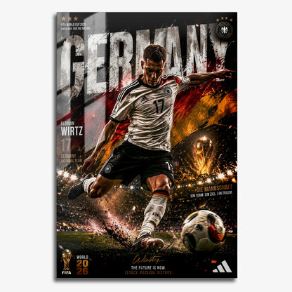 Flex Designs Metal Poster Florian Wirtz Germany 2026 11 x 17" Home Goods - Sports  Metal Poster