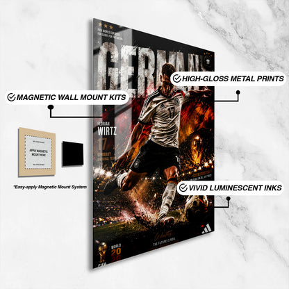 Flex Designs Metal Poster Florian Wirtz Germany 2026 16 x 24" Home Goods - Sports  Metal Poster