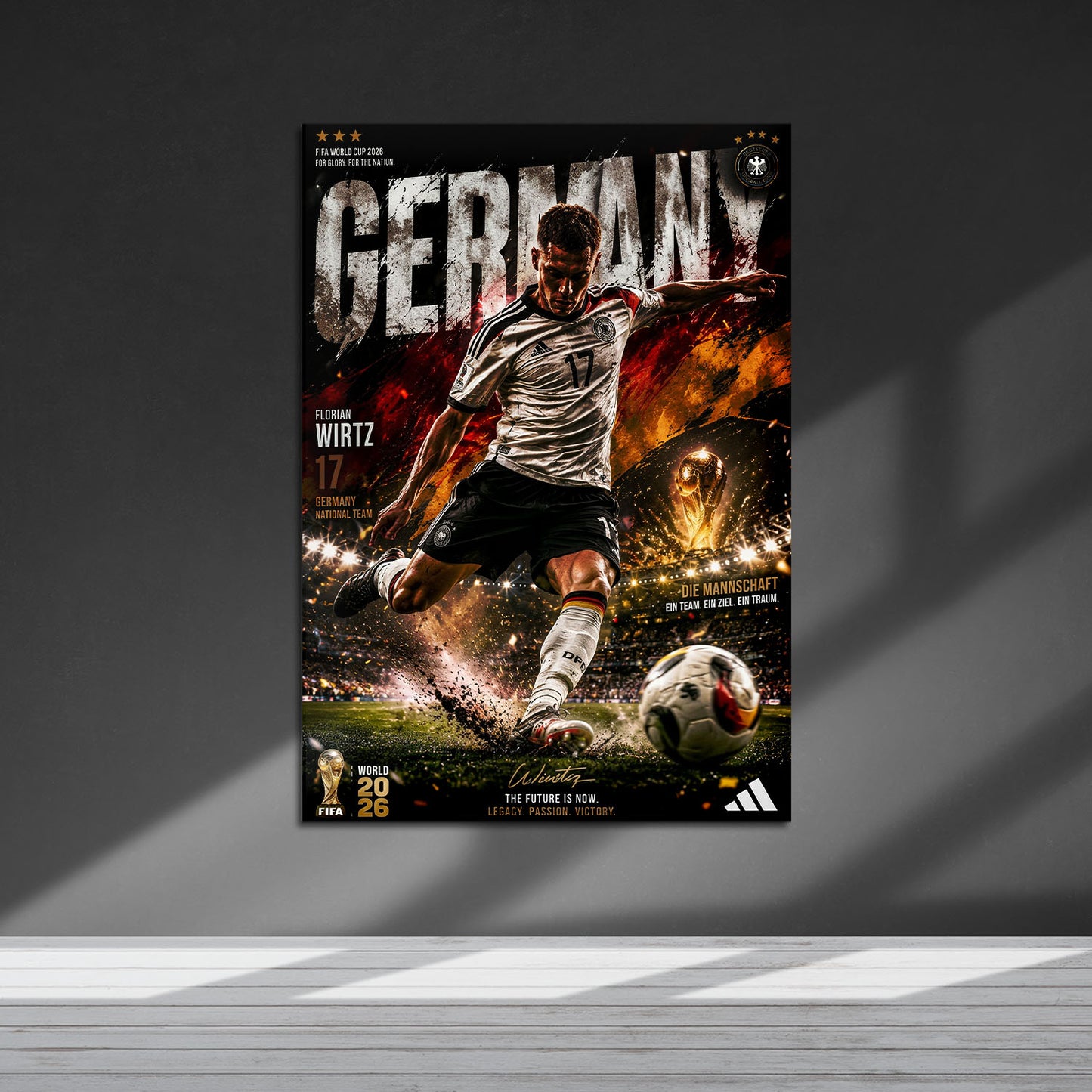 Flex Designs Metal Poster Florian Wirtz Germany 2026 5 x 7" Home Goods - Sports  Metal Poster