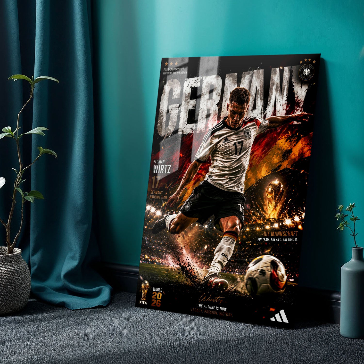 Flex Designs Metal Poster Florian Wirtz Germany 2026 24 x 36" Home Goods - Sports  Metal Poster