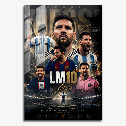 Flex Designs Metal Poster Lionel Messi Career 11 x 17" Home Goods - Sports  Metal Poster