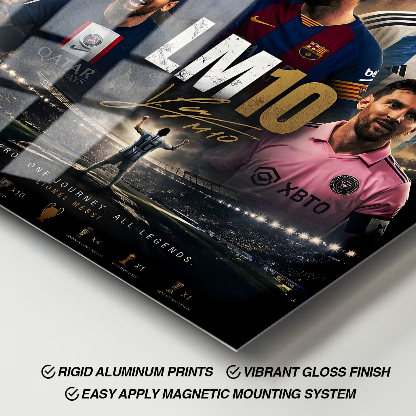 Flex Designs Metal Poster Lionel Messi Career 11 x 17" Home Goods - Sports  Metal Poster