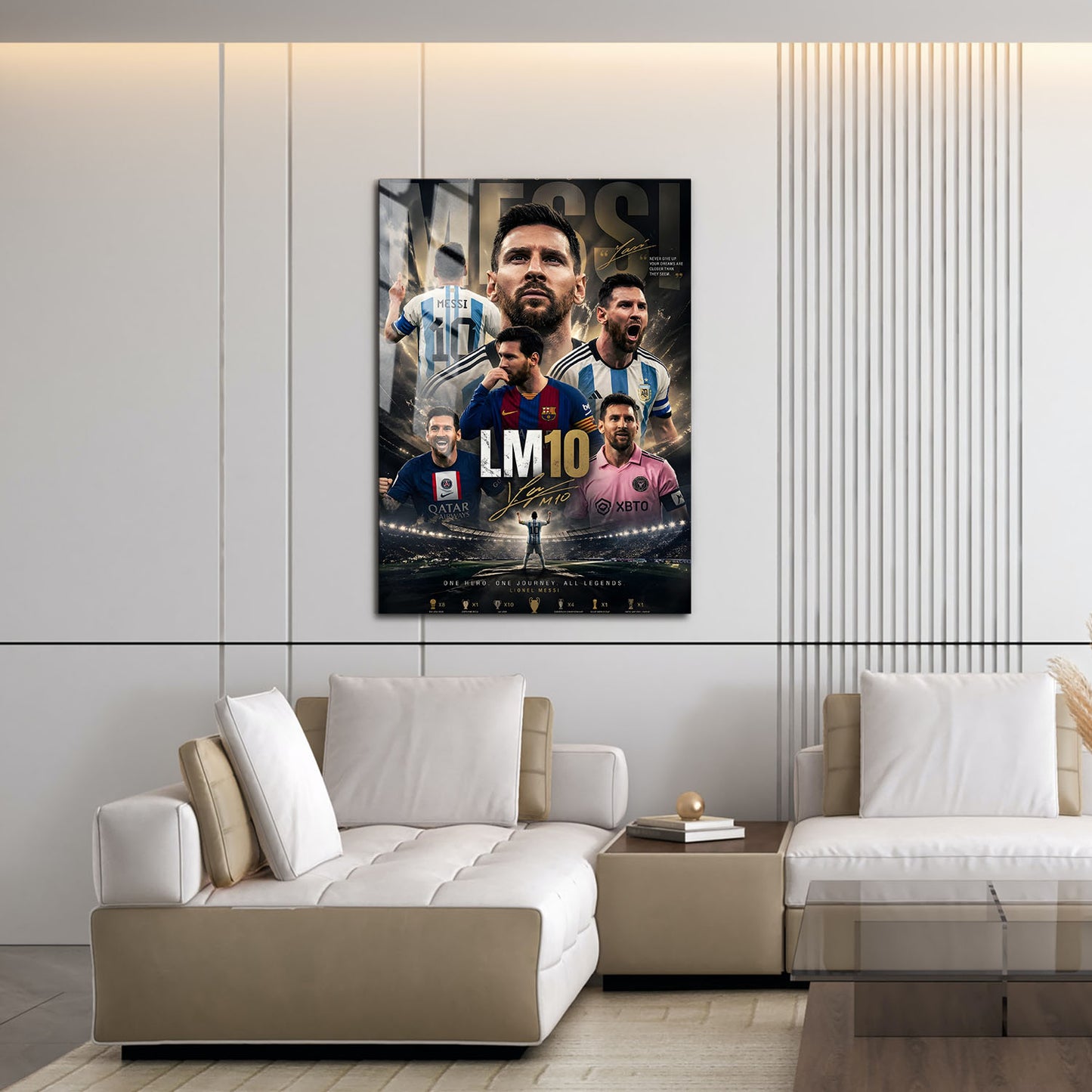 Flex Designs Metal Poster Lionel Messi Career 16 x 24" Home Goods - Sports  Metal Poster