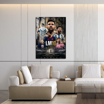 Flex Designs Metal Poster Lionel Messi Career 16 x 24" Home Goods - Sports  Metal Poster