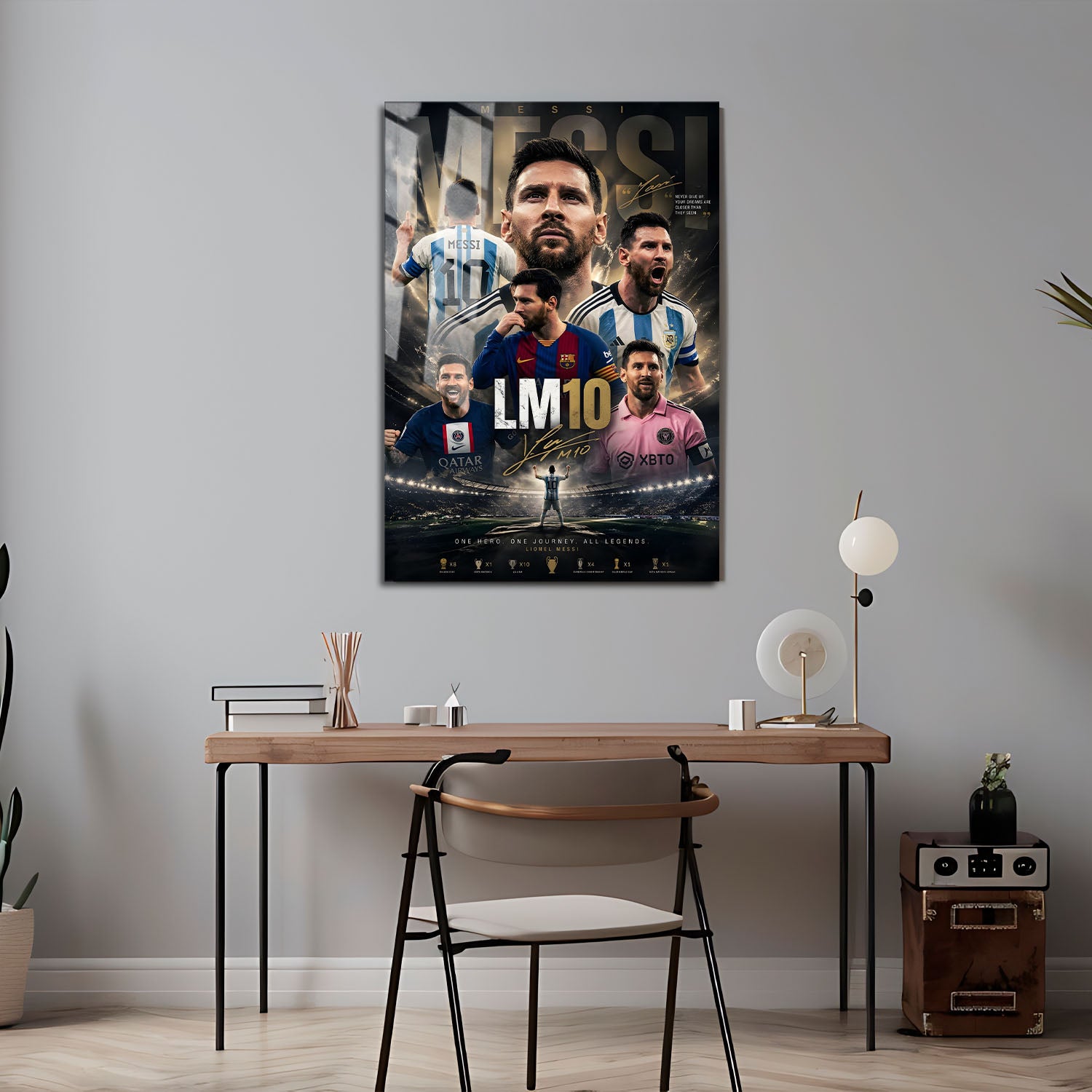 Flex Designs Metal Poster Lionel Messi Career 5 x 7" Home Goods - Sports  Metal Poster