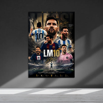 Flex Designs Metal Poster Lionel Messi Career 5 x 7" Home Goods - Sports  Metal Poster