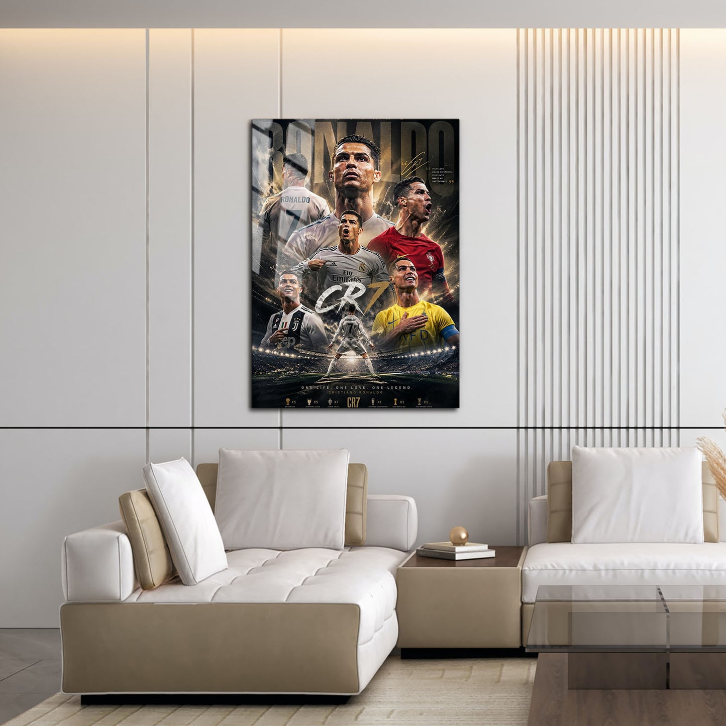 Flex Designs Metal Poster Cristiano Ronaldo Career 16 x 24" Home Goods - Sports  Metal Poster