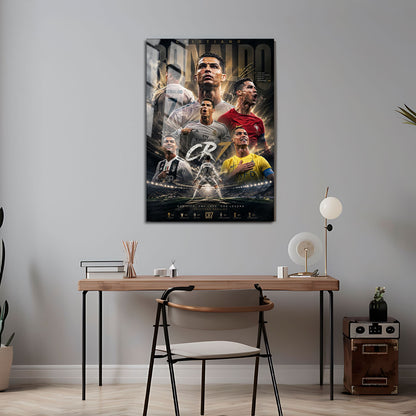 Flex Designs Metal Poster Cristiano Ronaldo Career 5 x 7" Home Goods - Sports  Metal Poster