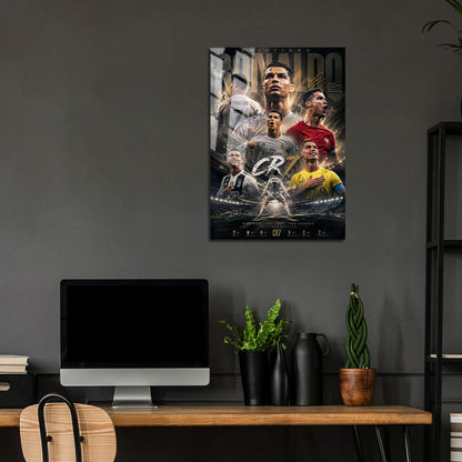 Flex Designs Metal Poster Cristiano Ronaldo Career 24 x 36" Home Goods - Sports  Metal Poster