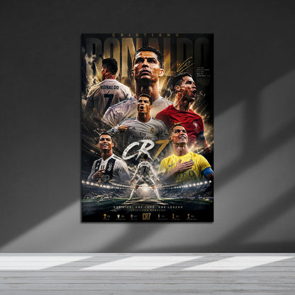 Flex Designs Metal Poster Cristiano Ronaldo Career 5 x 7" Home Goods - Sports  Metal Poster