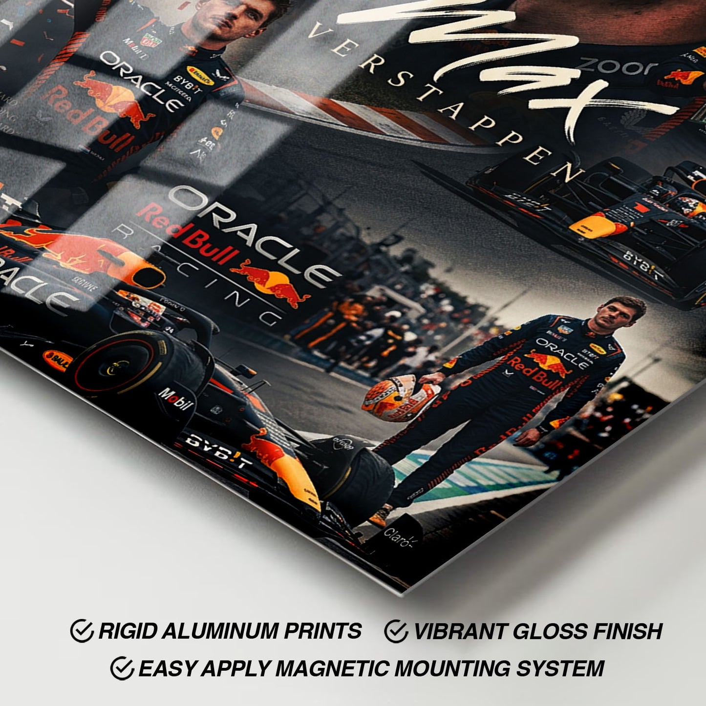 Flex Designs Metal Poster Max Verstappen Red Bull Portrait 11 x 17" Home Goods - Sports  Metal Poster