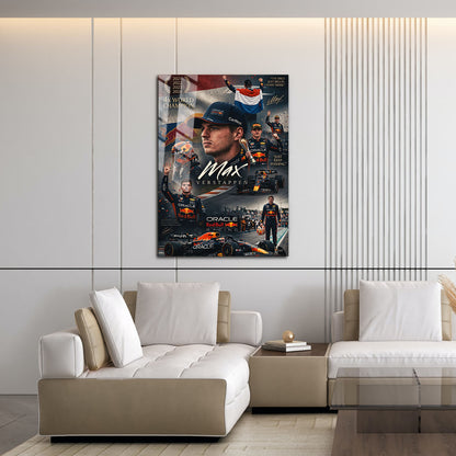 Flex Designs Metal Poster Max Verstappen Red Bull Portrait 16 x 24" Home Goods - Sports  Metal Poster