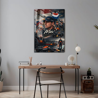 Flex Designs Metal Poster Max Verstappen Red Bull Portrait 5 x 7" Home Goods - Sports  Metal Poster