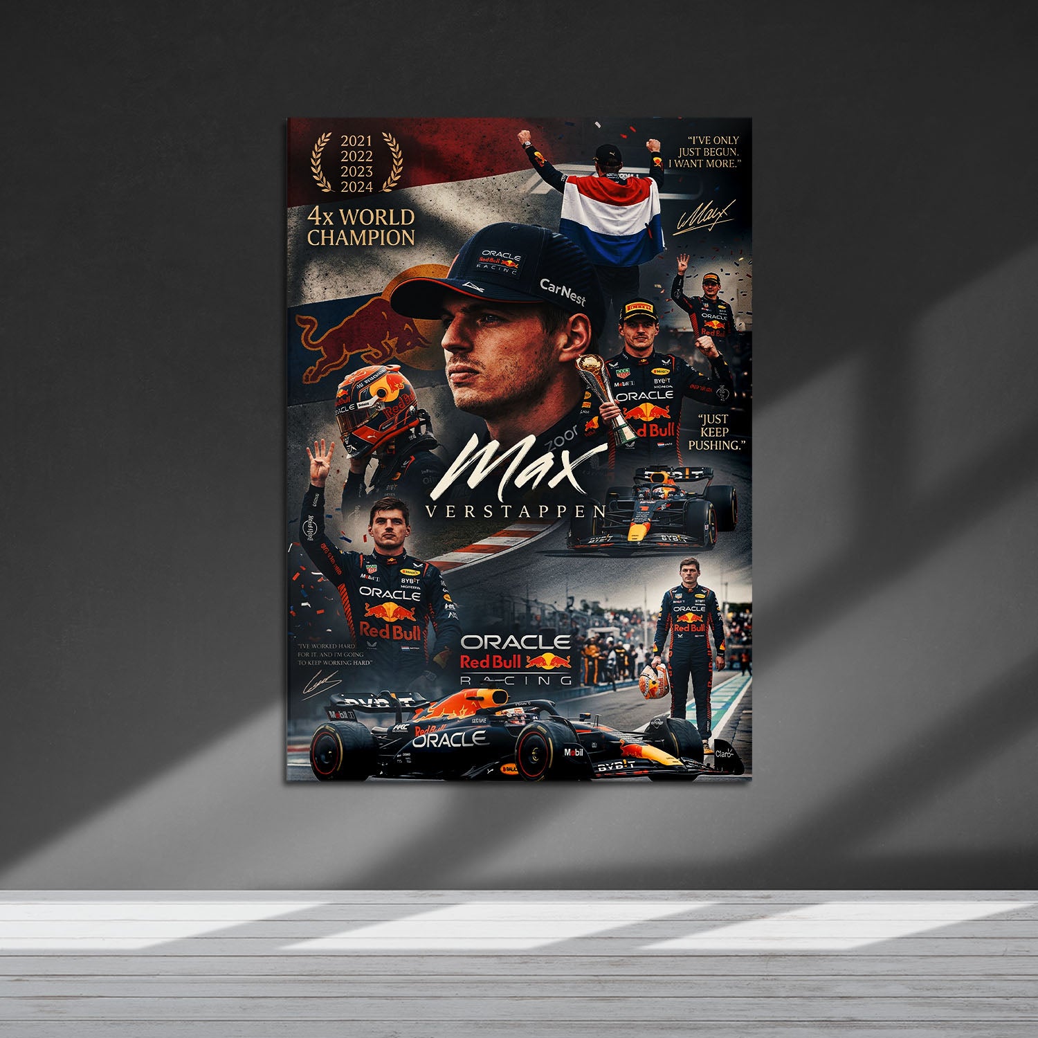 Flex Designs Metal Poster Max Verstappen Red Bull Portrait 5 x 7" Home Goods - Sports  Metal Poster