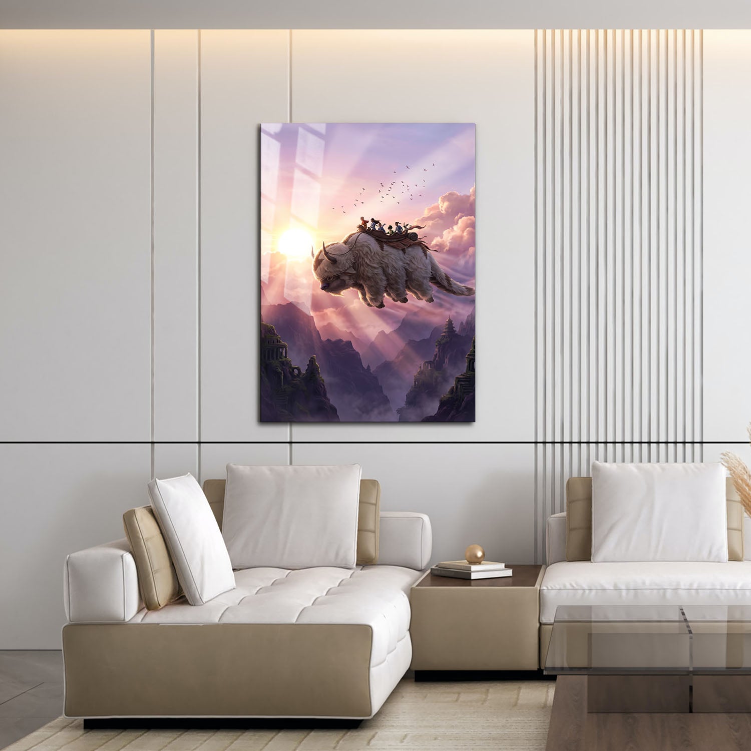 Flex Designs Metal Poster Avatar the Last Airbender Flying Appa 16 x 24" Home Goods - TV Show 2005 TV Show Metal Poster