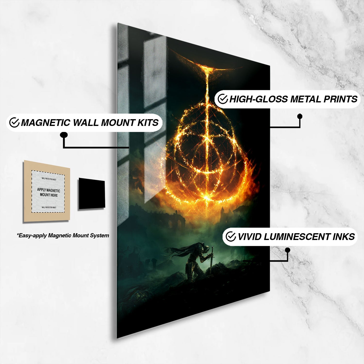 Flex Designs Metal Poster Elden Ring 16 x 24" Home Goods - Game 2022 Metal Poster