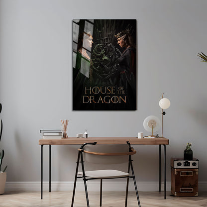 Flex Designs Metal Poster House of the Dragon Alternate 5 x 7" Home Goods - TV Show 2022 TV Show Metal Poster