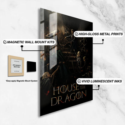Flex Designs Metal Poster House of the Dragon Theatrical 16 x 24" Home Goods - TV Show 2022 TV Show Metal Poster