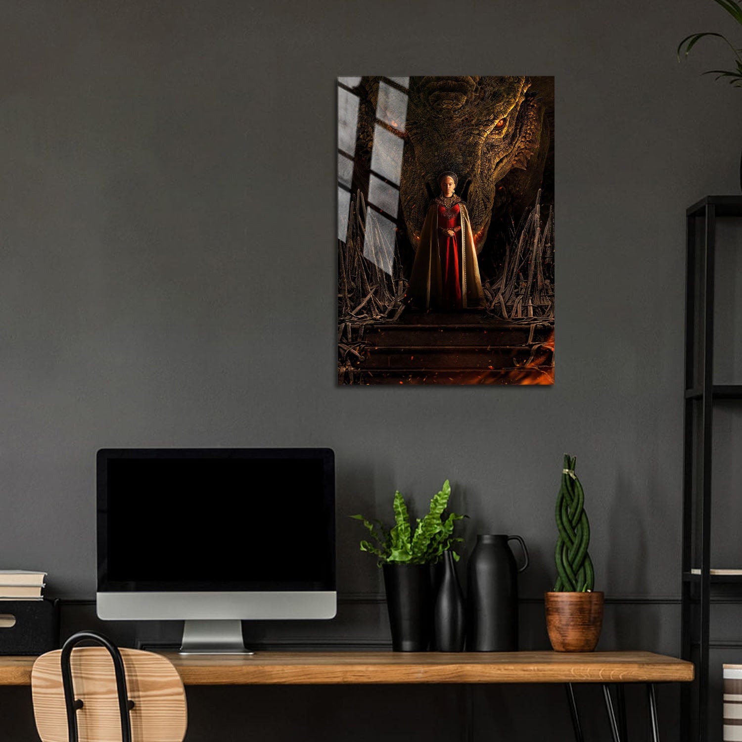 Flex Designs Metal Poster House of the Dragon Textless 24 x 36" Home Goods - TV Show 2022 TV Show Metal Poster