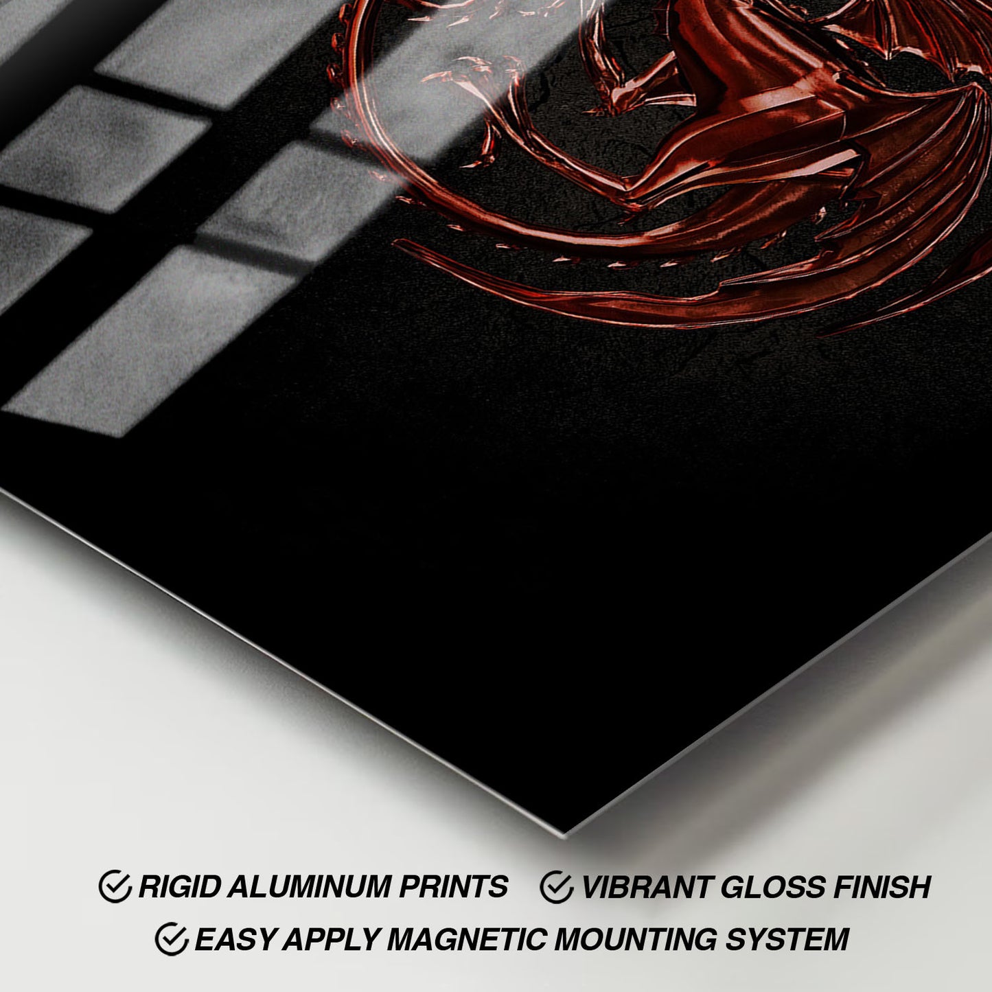 Flex Designs Metal Poster House of the Dragon Targaryen Sigil 11 x 17" Home Goods - TV Show 2022 TV Show Metal Poster