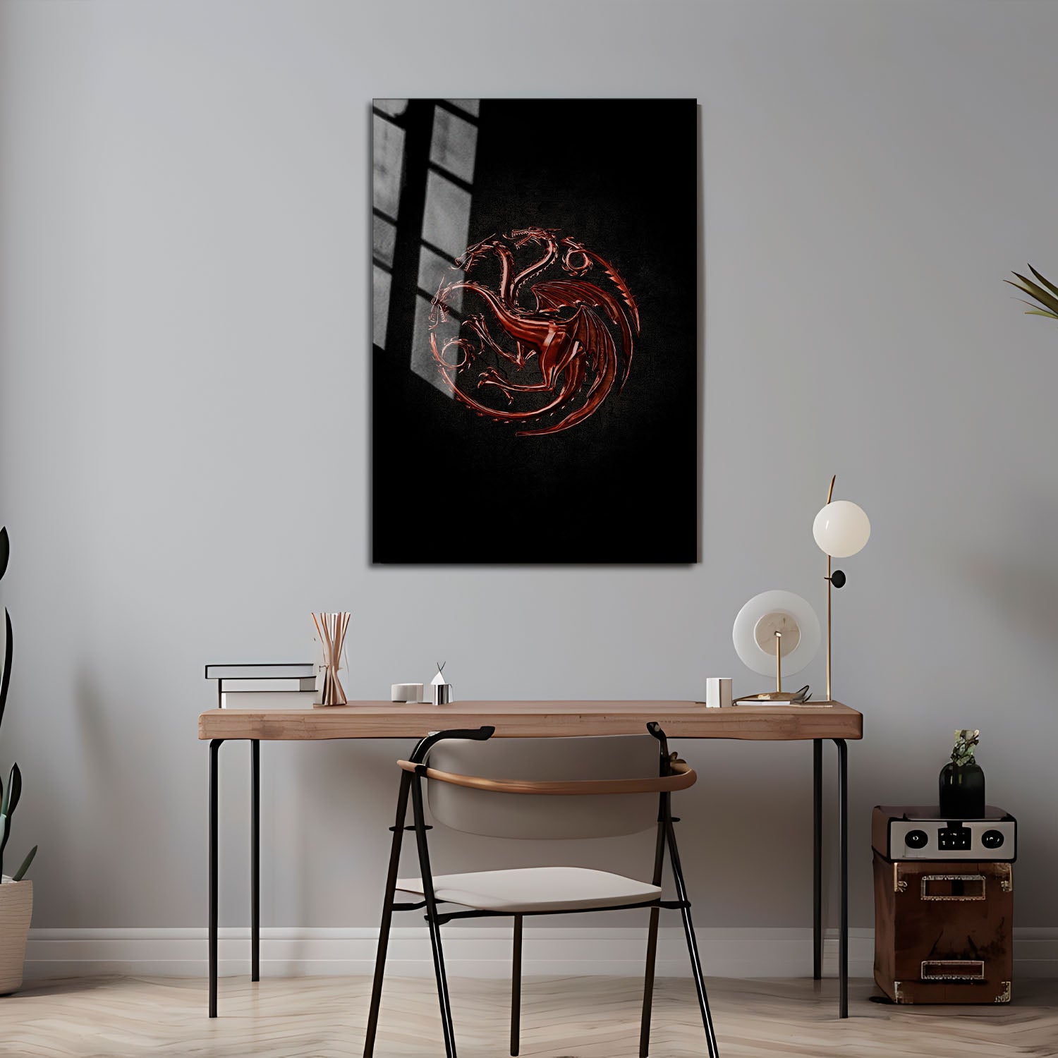 Flex Designs Metal Poster House of the Dragon Targaryen Sigil 5 x 7" Home Goods - TV Show 2022 TV Show Metal Poster