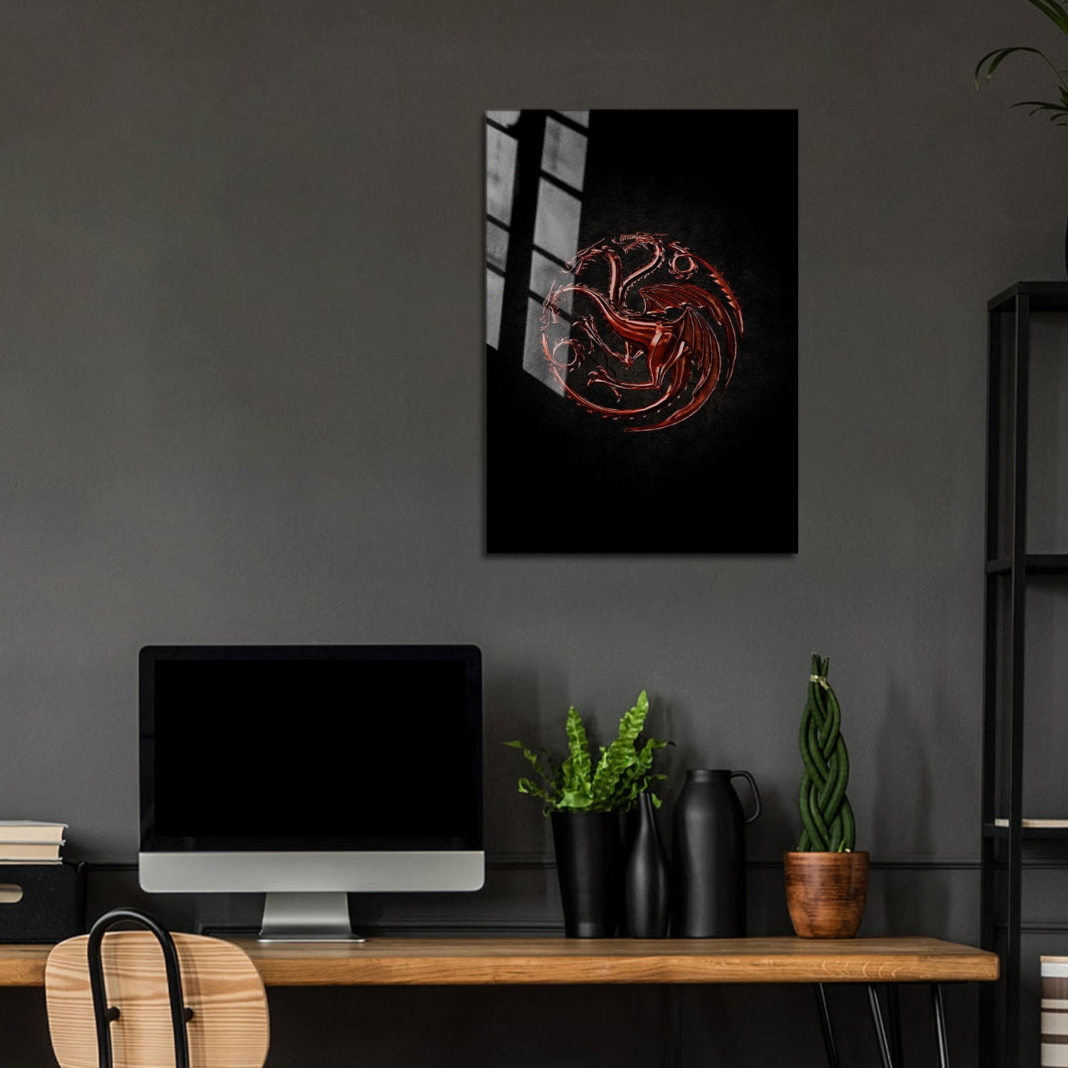 Flex Designs Metal Poster House of the Dragon Targaryen Sigil 24 x 36" Home Goods - TV Show 2022 TV Show Metal Poster