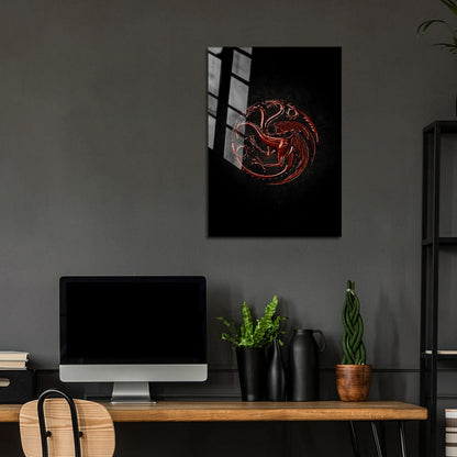 Flex Designs Metal Poster House of the Dragon Targaryen Sigil 24 x 36" Home Goods - TV Show 2022 TV Show Metal Poster