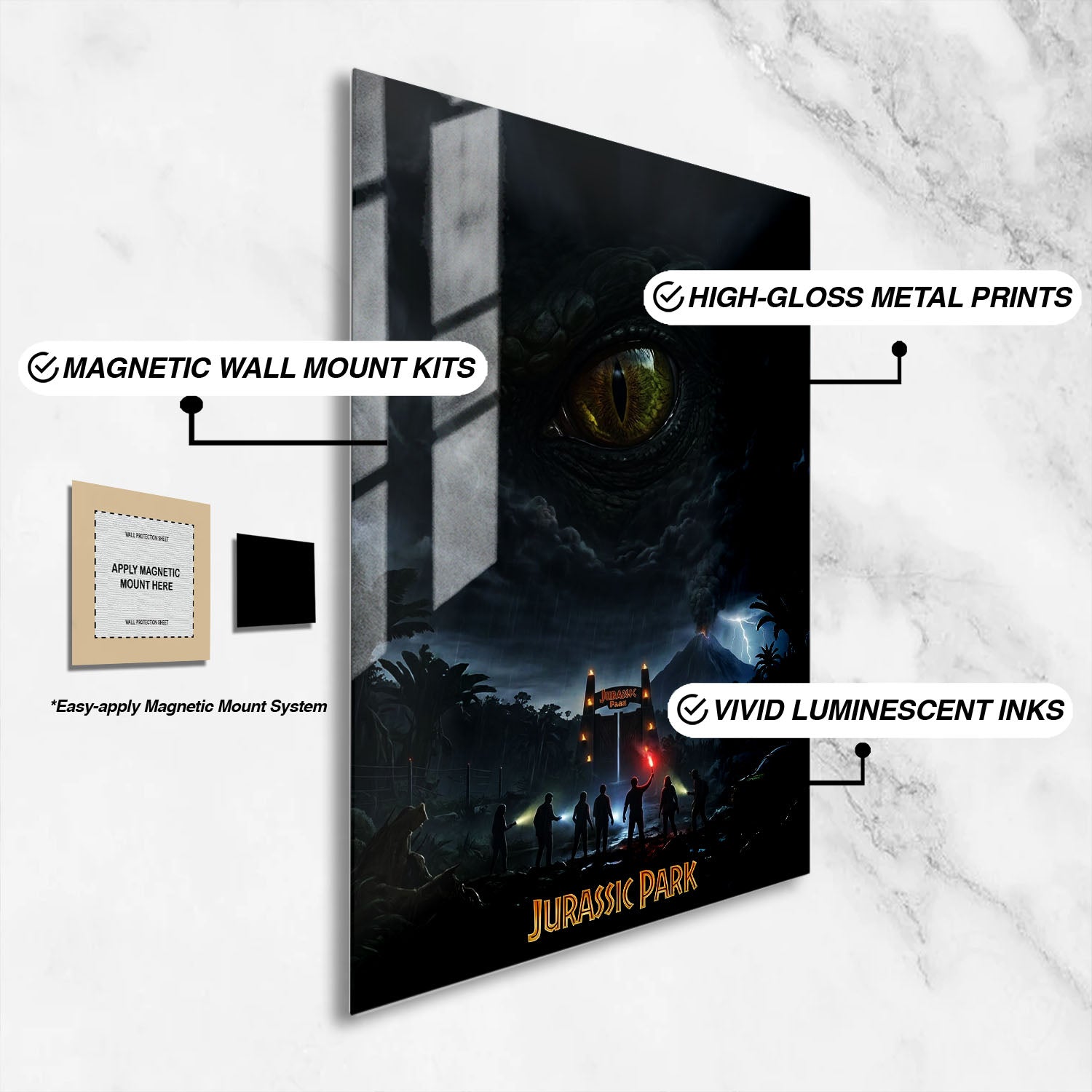 Flex Designs Metal Poster Jurassic Park Journey 16 x 24" Home Goods - Movie 1993 Movie Metal Poster