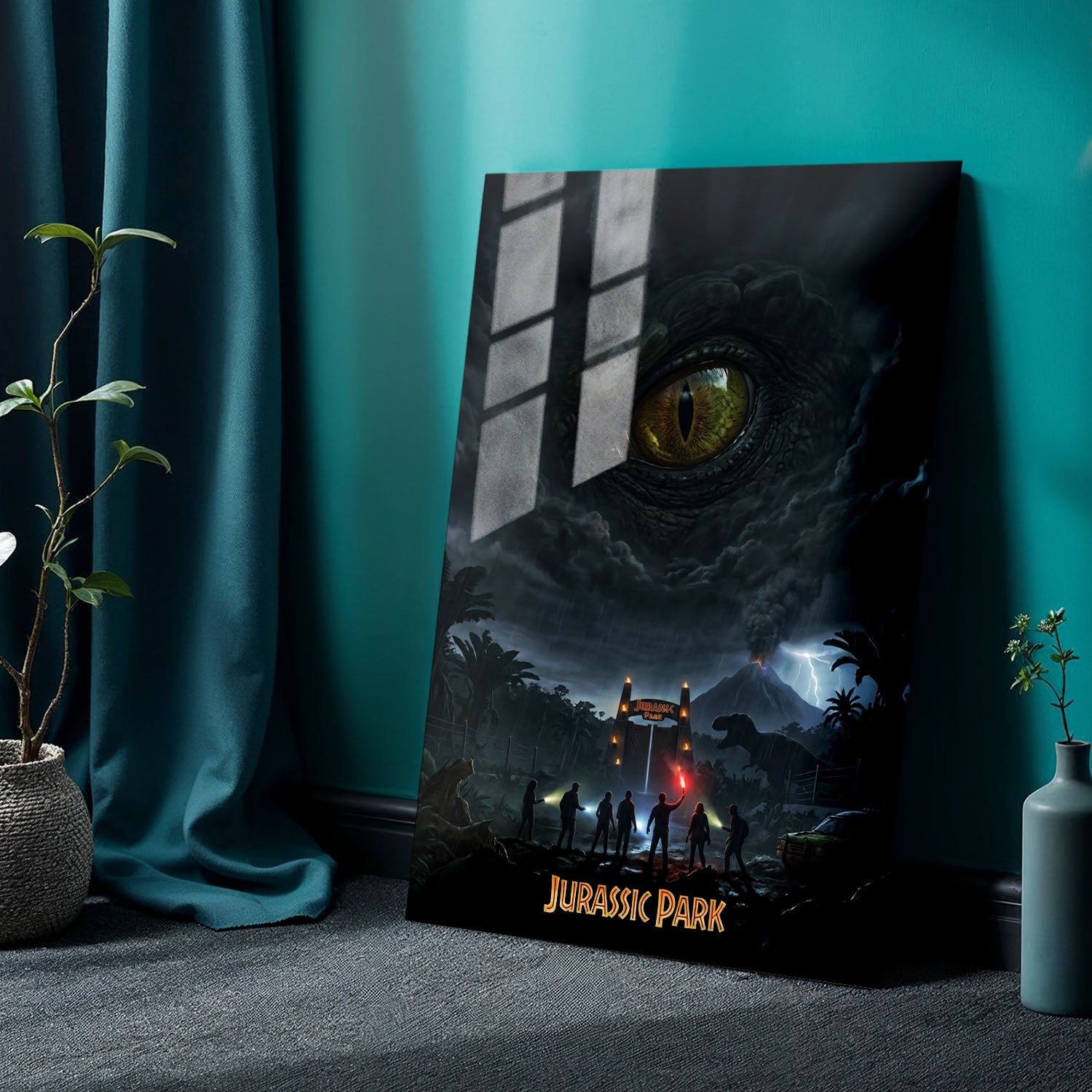 Flex Designs Metal Poster Jurassic Park Journey 24 x 36" Home Goods - Movie 1993 Movie Metal Poster