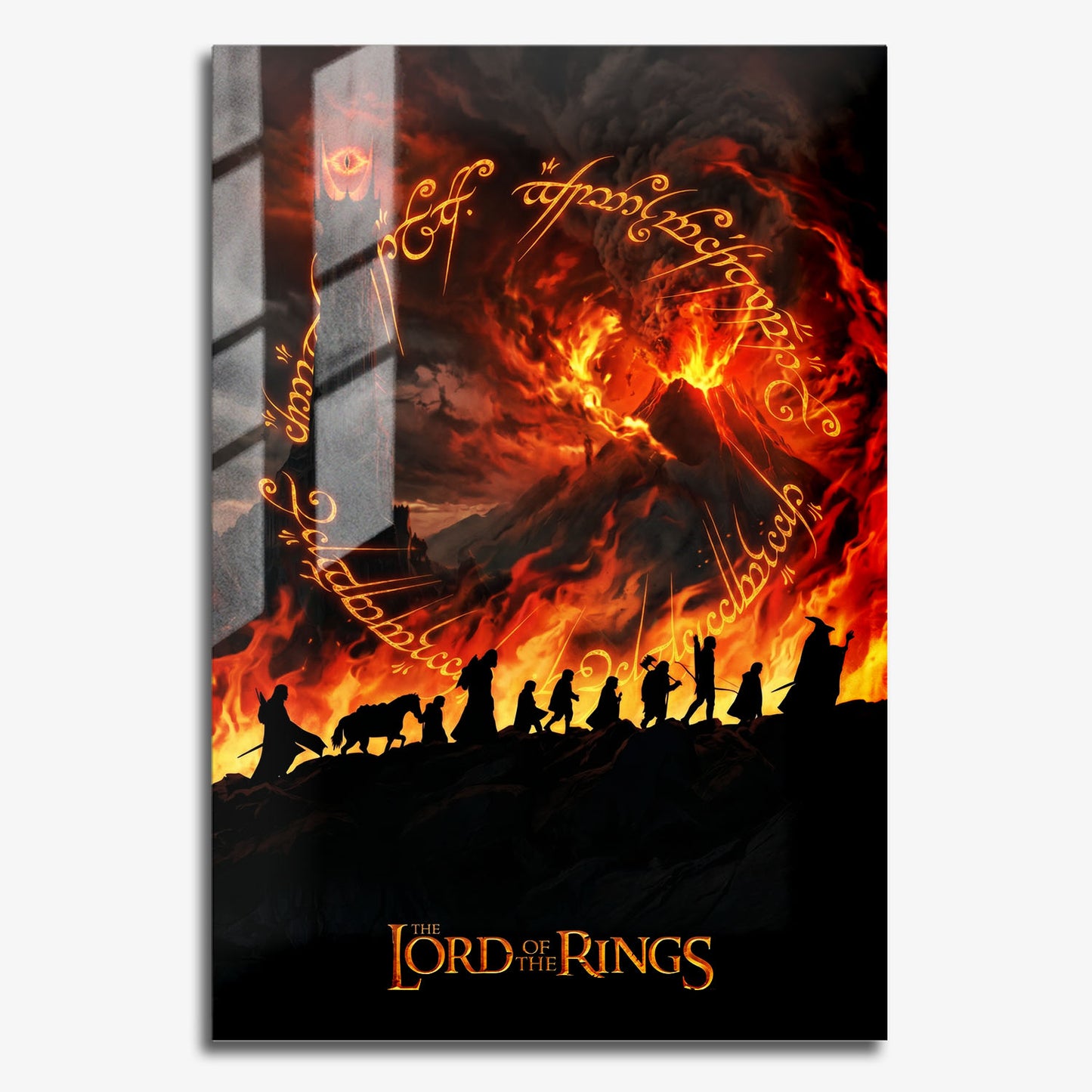 Flex Designs Metal Poster Lord of the Rings Fires of Mordor 11 x 17" Home Goods - Movie 2001 Movie Metal Poster