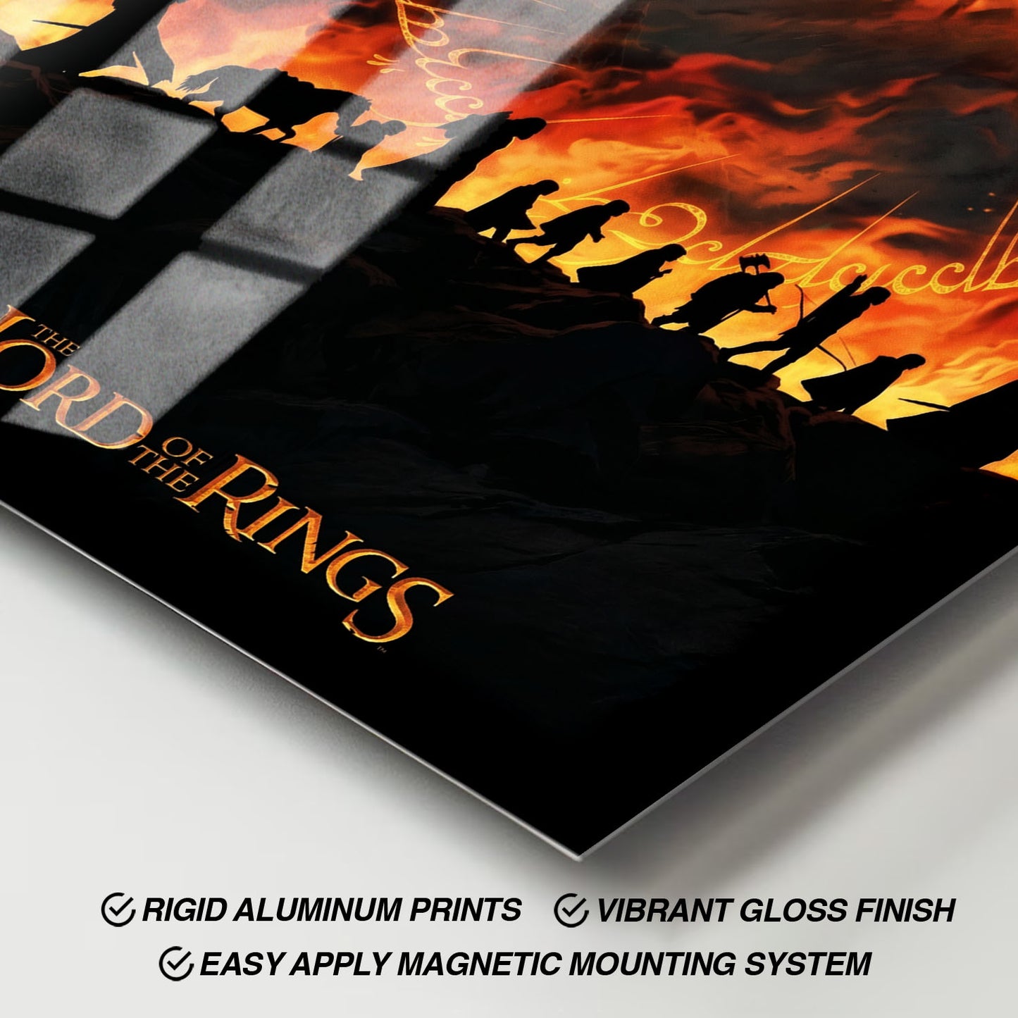 Flex Designs Metal Poster Lord of the Rings Fires of Mordor 11 x 17" Home Goods - Movie 2001 Movie Metal Poster