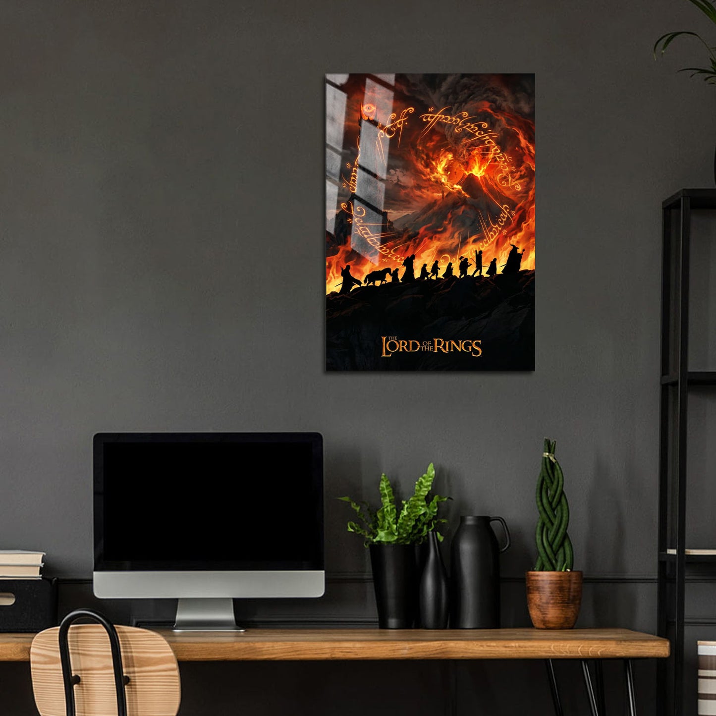 Flex Designs Metal Poster Lord of the Rings Fires of Mordor 24 x 36" Home Goods - Movie 2001 Movie Metal Poster