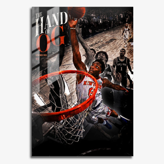 The Hand of OG Anunoby New York Knicks Spotlight Metal Poster
