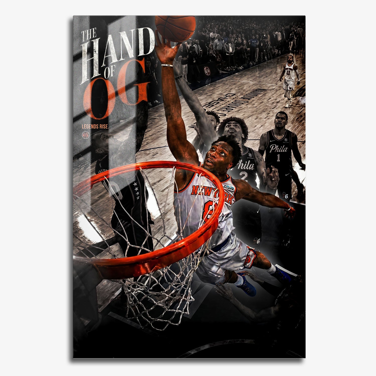 Flex Designs Metal Poster The Hand of OG Anunoby Spotlight 11 x 17" Home Goods - Sports  Metal Poster